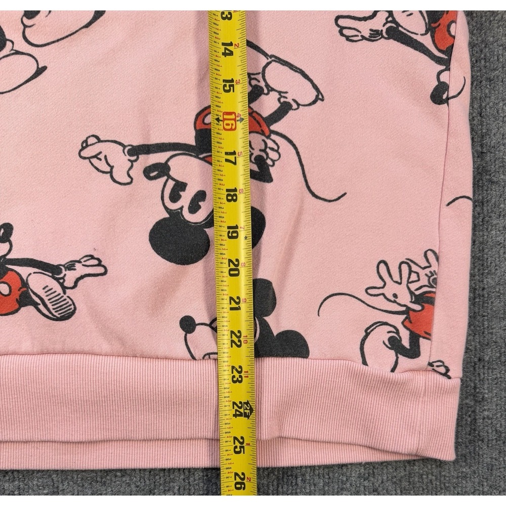 Disney 100 Mickey Mouse All Over Print Pink Crewneck Sweatshirt Women's XL - Picture 5 of 8